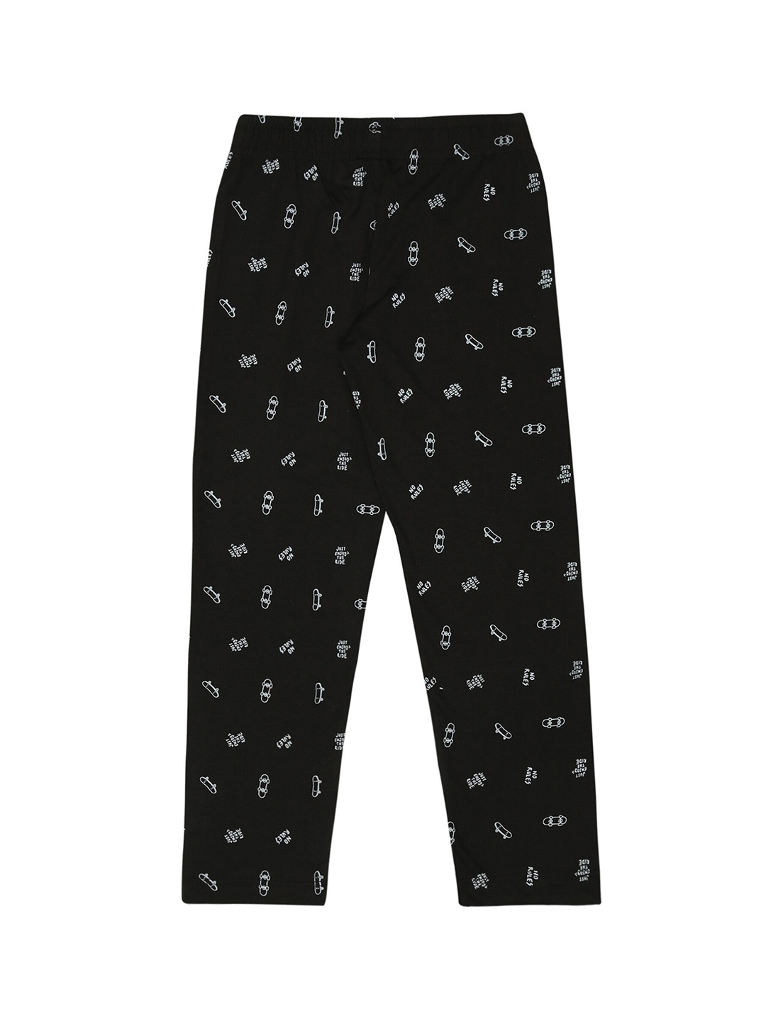 

Bodycare Boys Printed Mid Rise Cotton Lounge Pant, Black