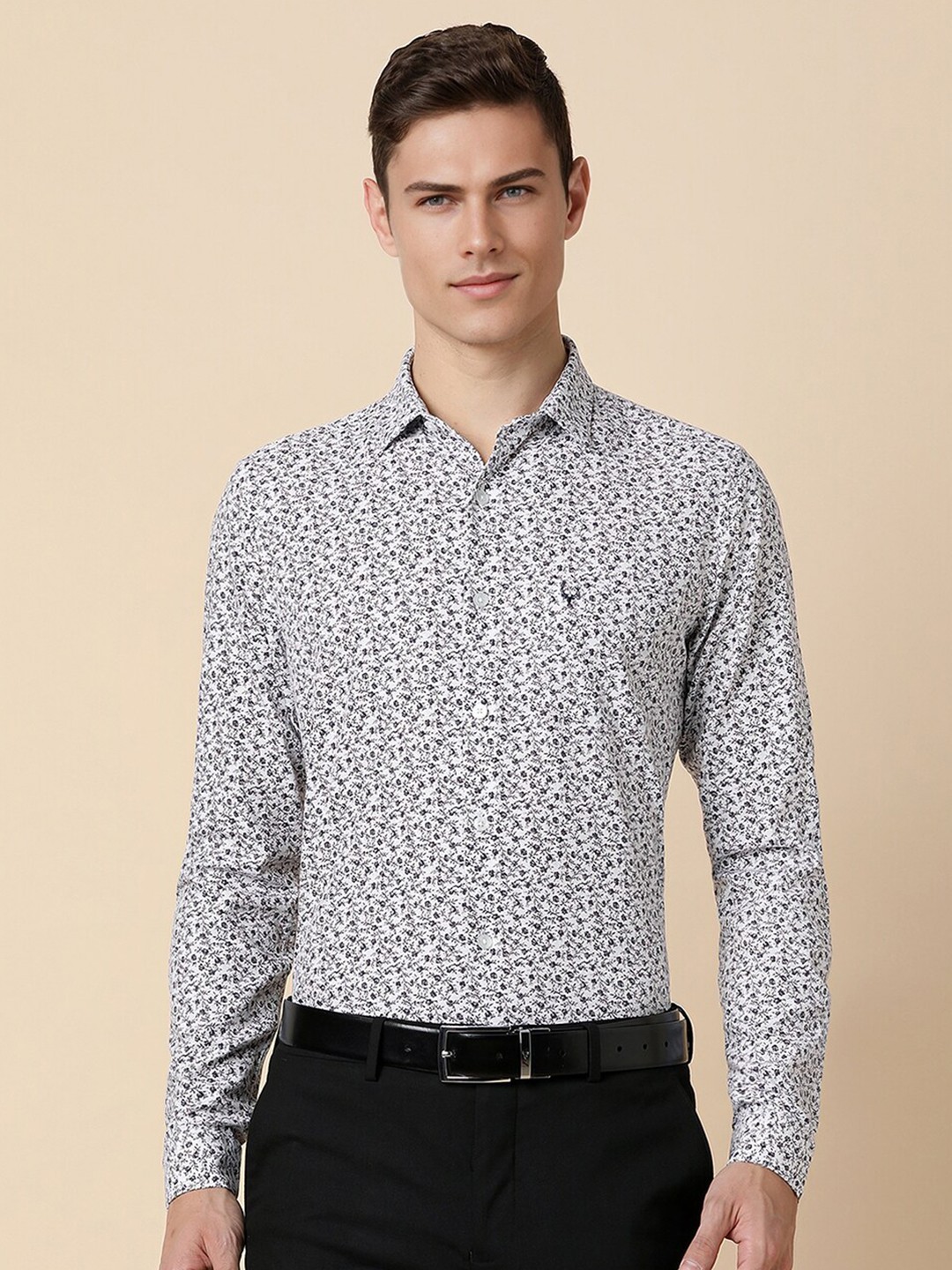 

Allen Solly Slim Fit Floral Printed Formal Shirt, White