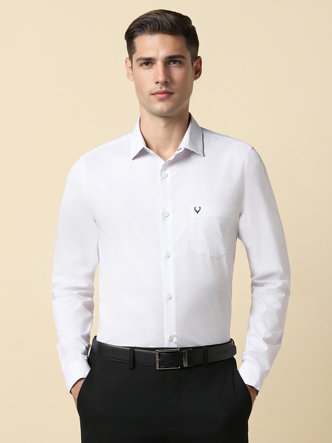 

Allen Solly Men Slim Fit Opaque Formal Shirt, White