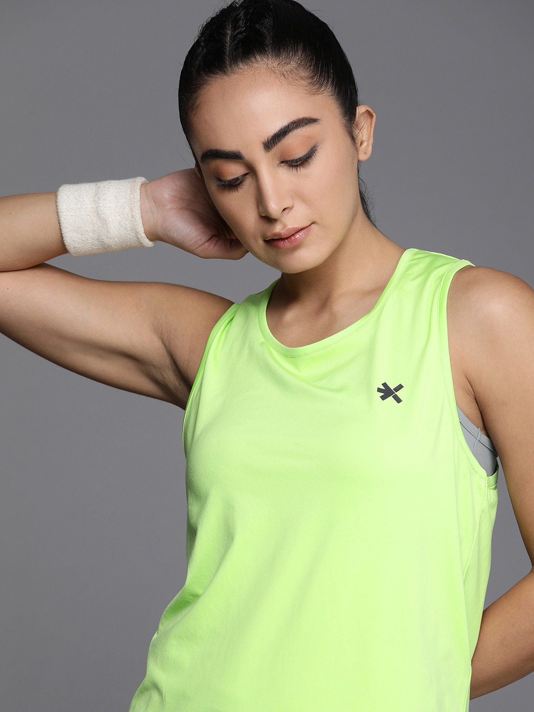 

HRX by Hrithik Roshan Rapid-Dry Training T-Shirt, Lime green