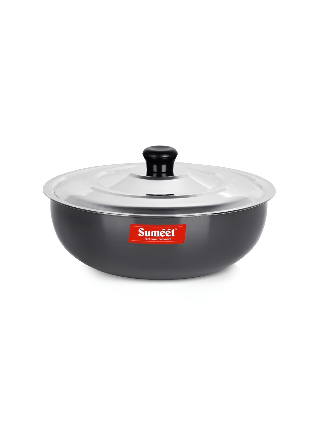 

Sumeet Black Aluminium Dishwasher Safe Tasla With Stainless Steel Lid 750 ml