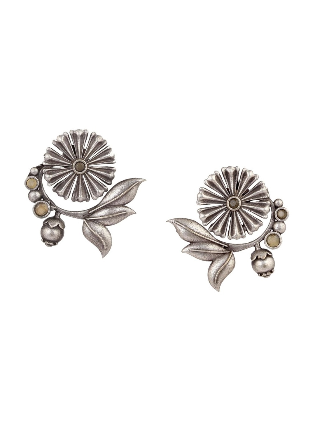 

EL REGALO Oxidised Contemporary Drop Earrings, Silver