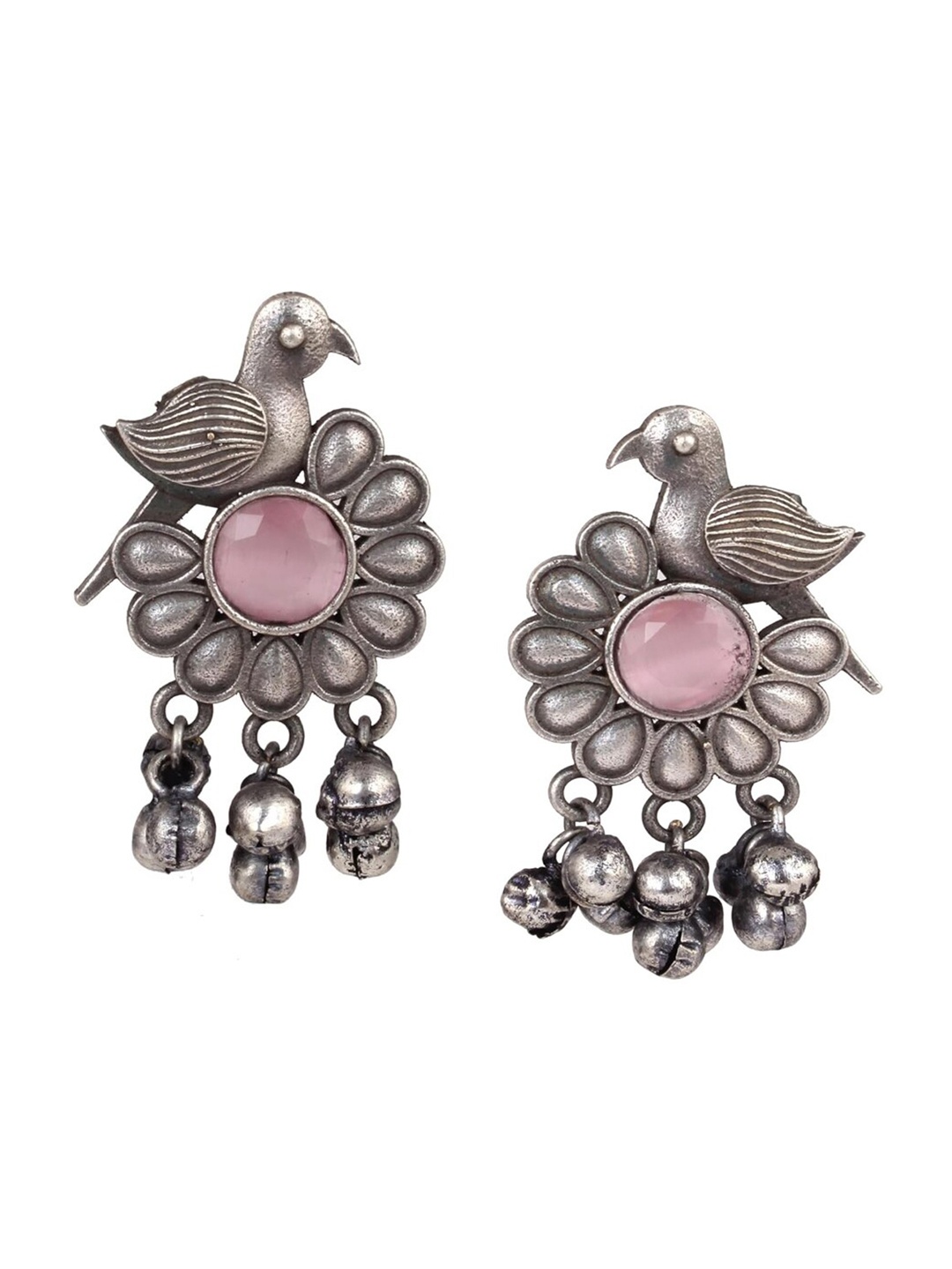 

EL REGALO Oxidised Contemporary Drop Earrings, Silver