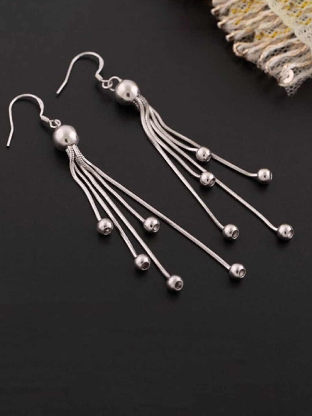 

EL REGALO Contemporary Drop Earrings, Silver