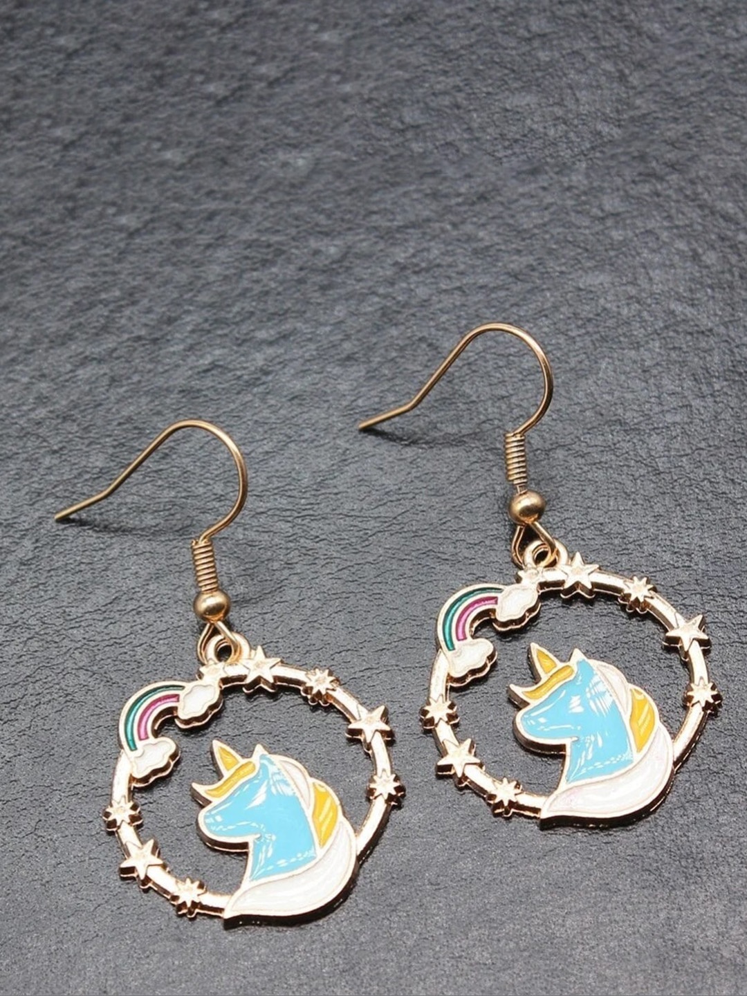 

EL REGALO Contemporary Drop Earrings, Gold