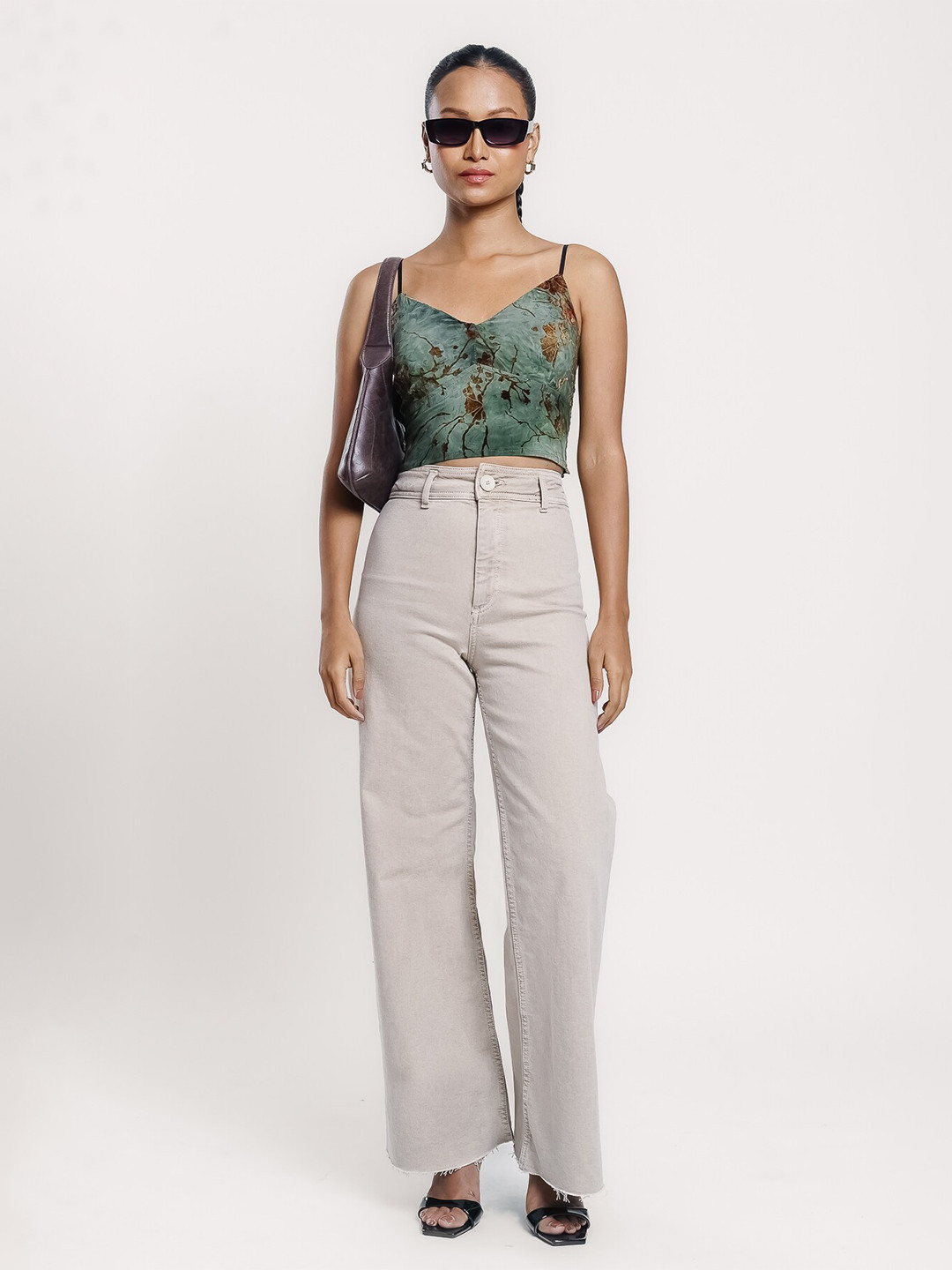 

FREAKINS Floral Print Top, Green