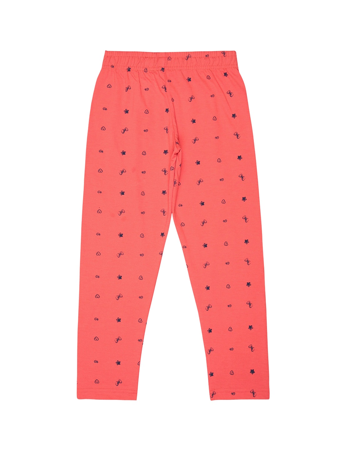 

Bodycare Girls Printed Cotton Mid-Rise Lounge Pant, Orange