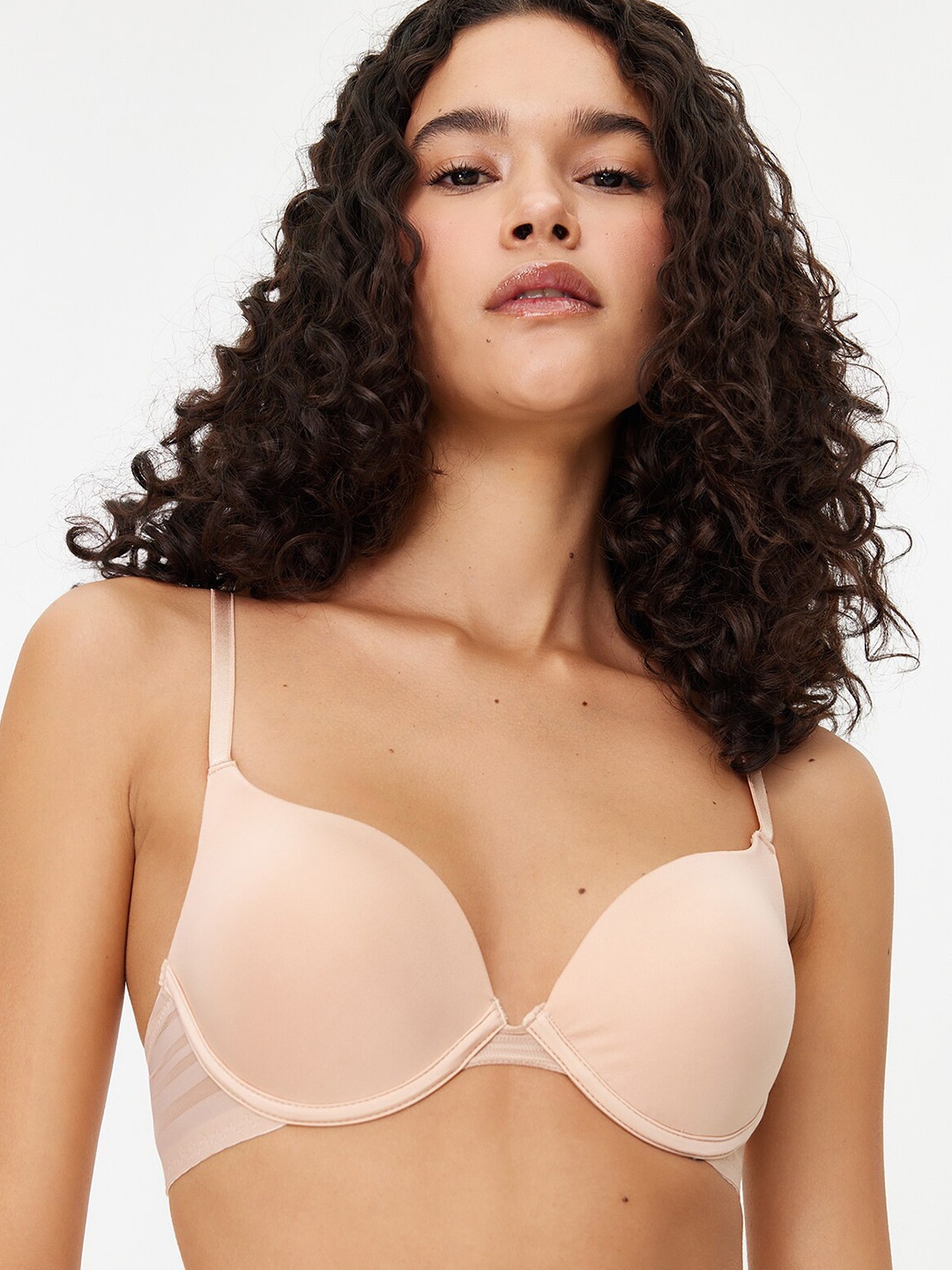 

Trendyol Full Coverage Underwired Lightly Padded Bra, Beige