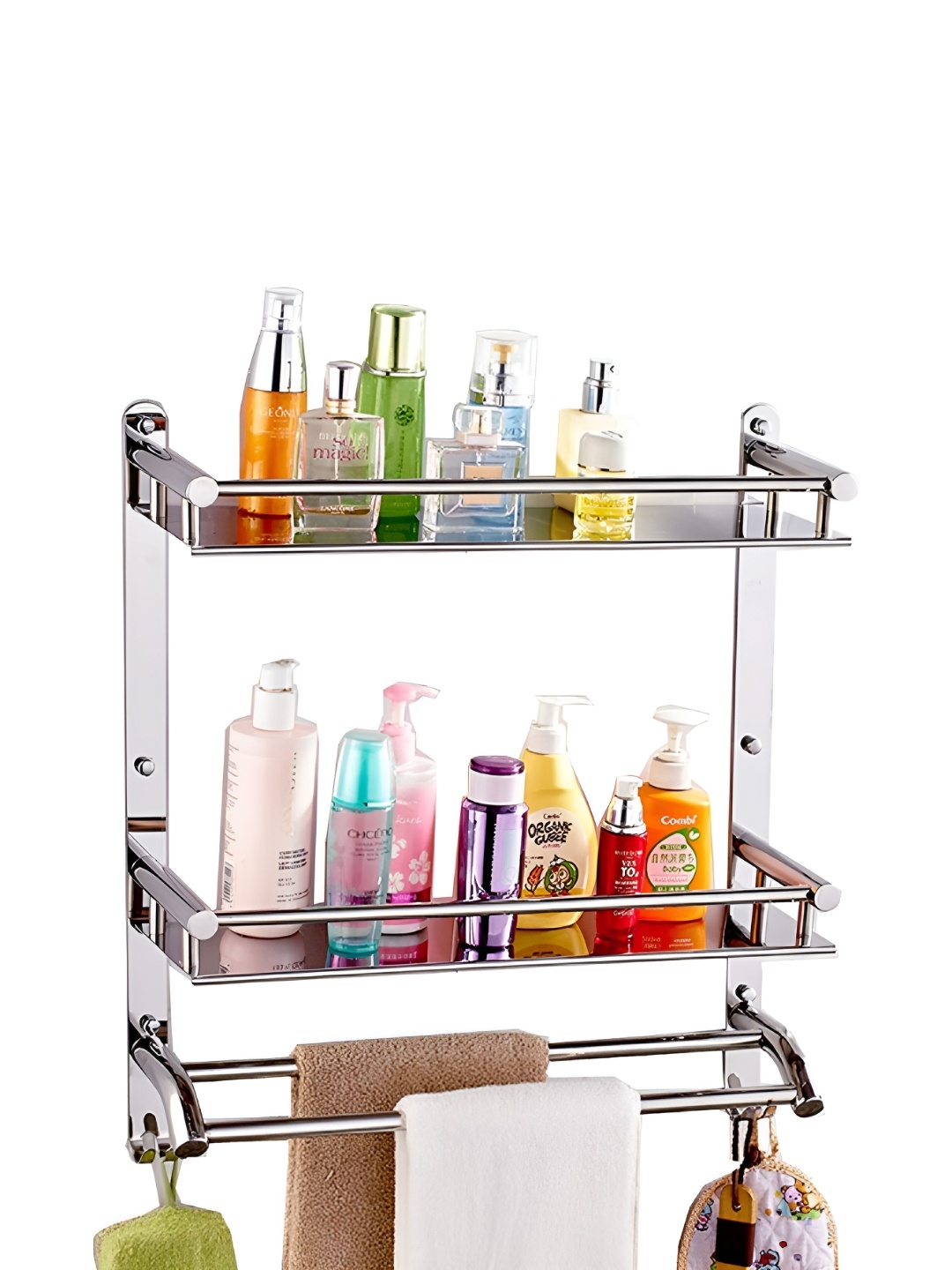 

Filox Silver-Toned Stainless Steel Layer Shelf Towel Holder