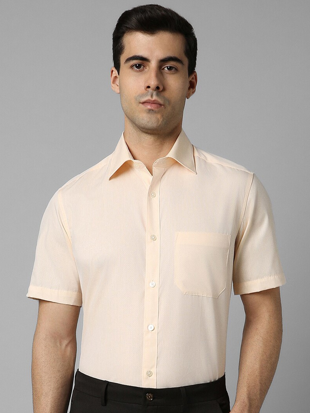 

Louis Philippe Pure Cotton Formal Shirt, Yellow