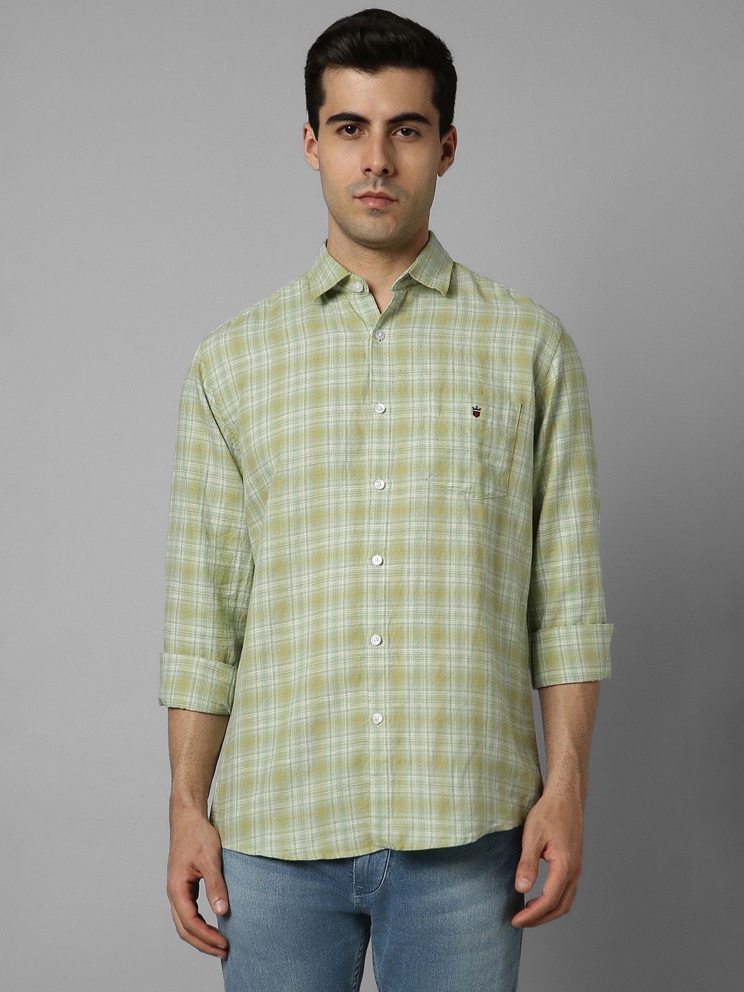 

Louis Philippe Sport Slim Fit Tartan Checked Casual Shirt, Green