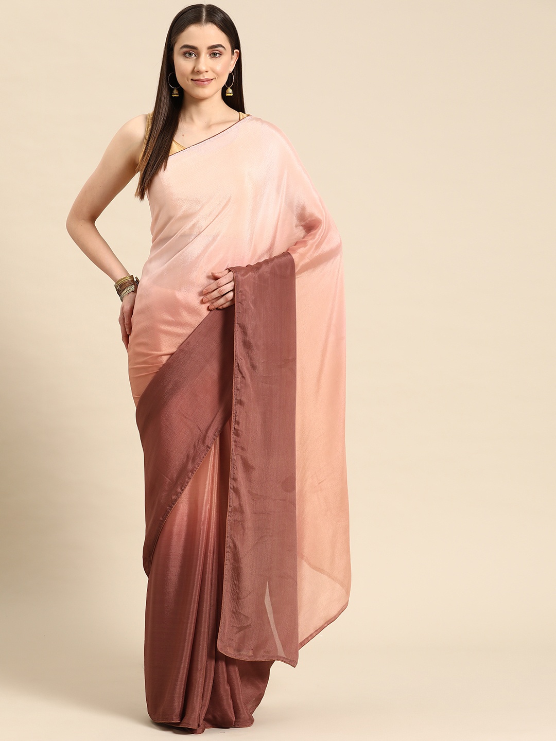

Simaaya Ombre Printed Chiffon Saree, Multi