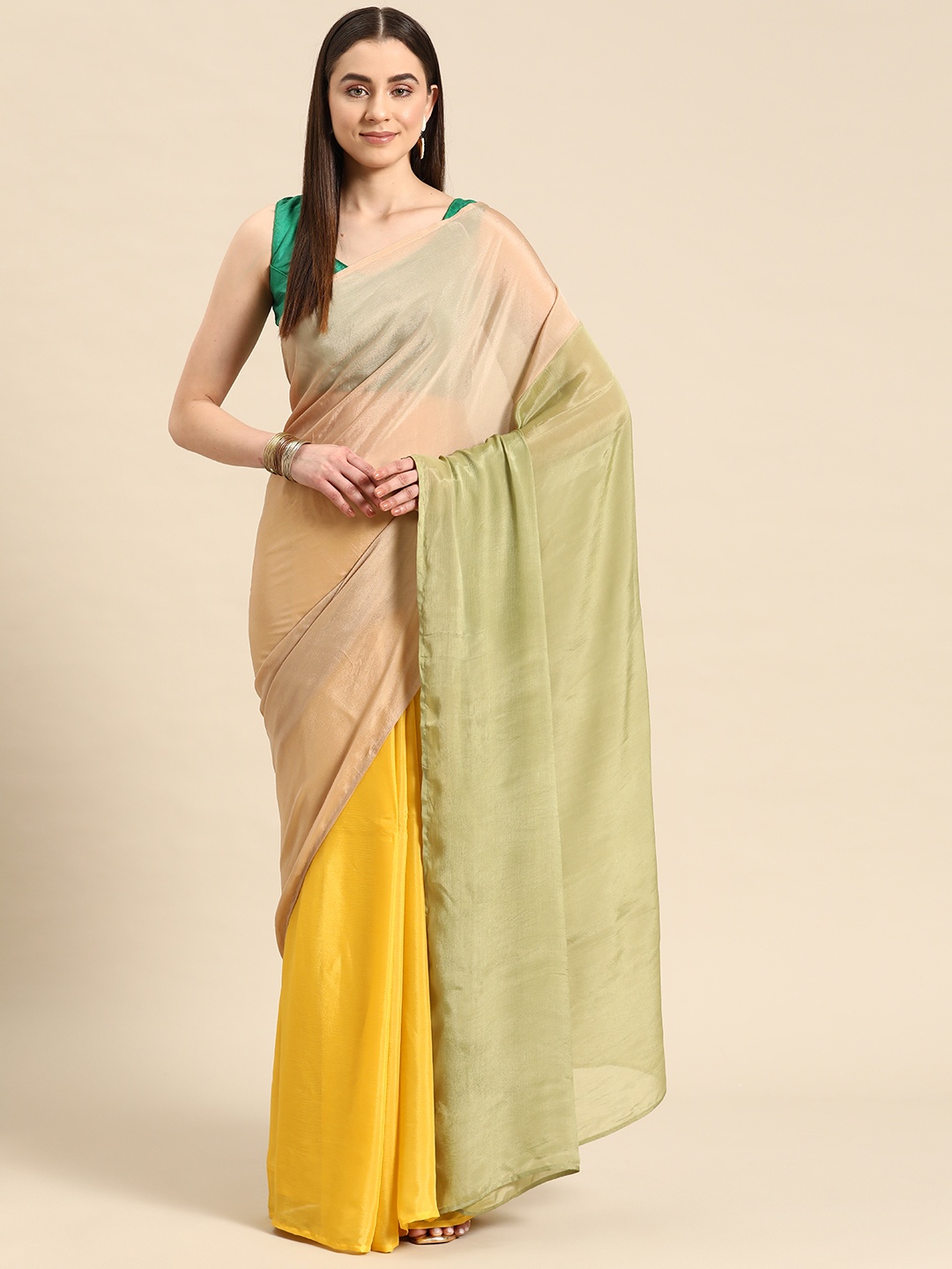 

Simaaya Ombre Printed Chiffon Saree, Multi