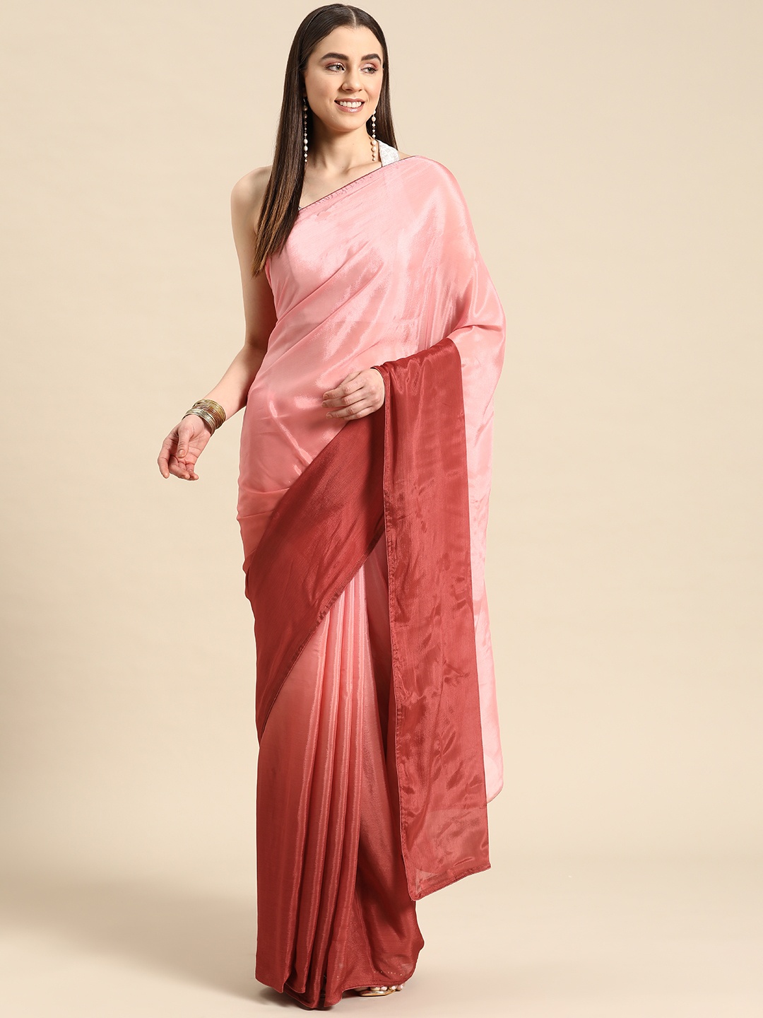 

Simaaya Ombre Printed Chiffon Saree, Multi