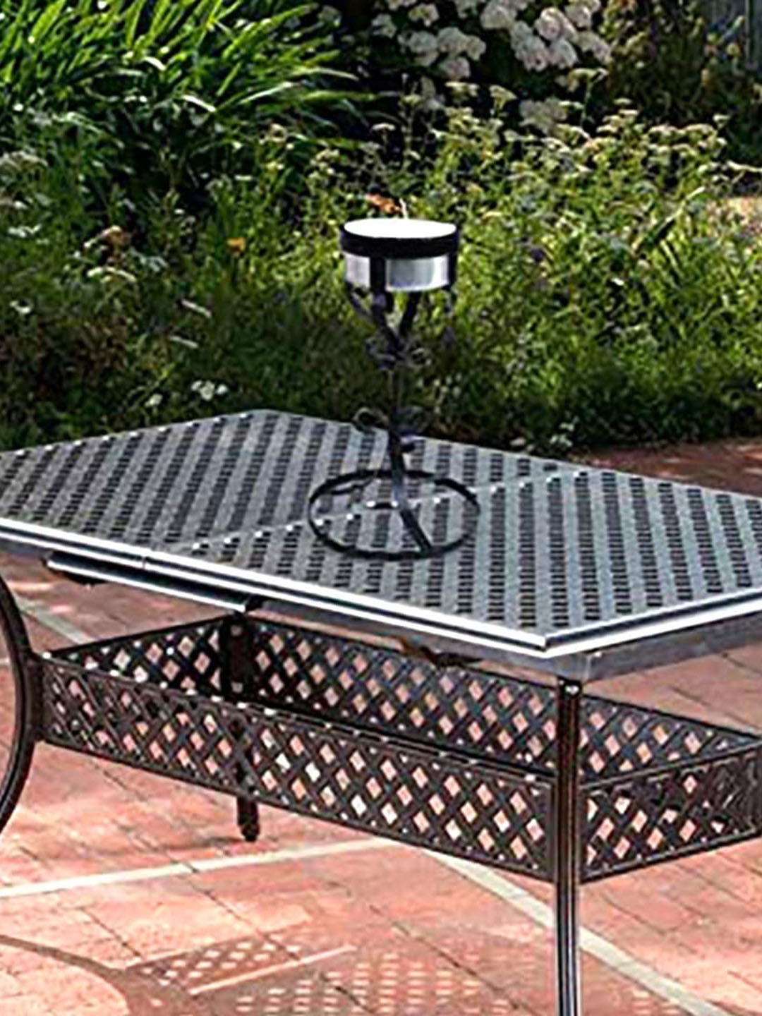 Garden Deco Black 2 Pieces Metal Candle Holders