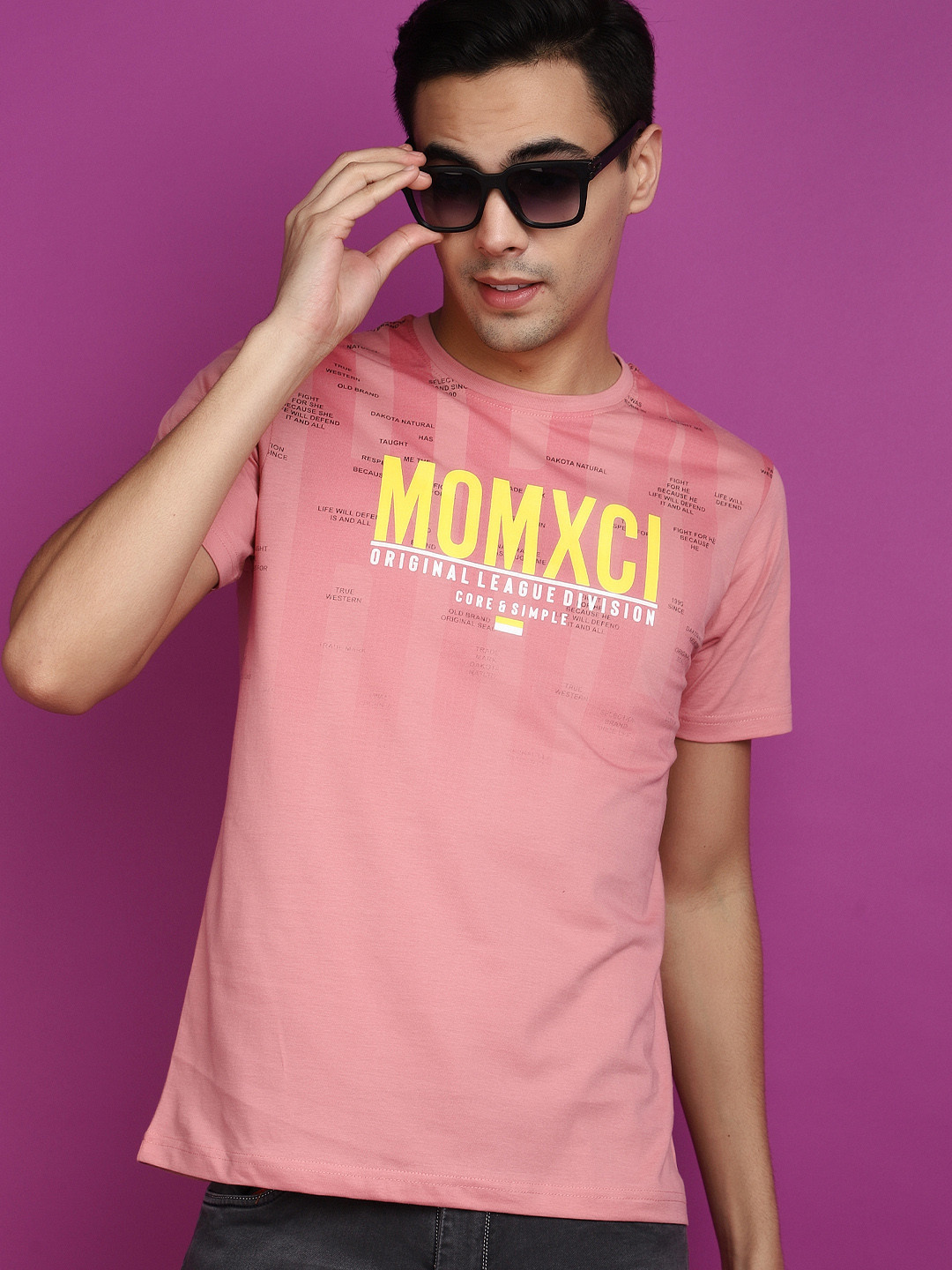 

V-Mart Typography Printed Cotton T-Shirt, Pink