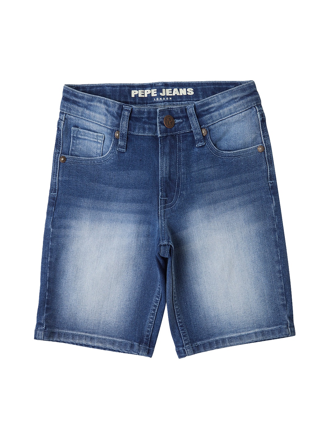 

Pepe Jeans Boys Washed Slim Fit Denim Shorts, Blue