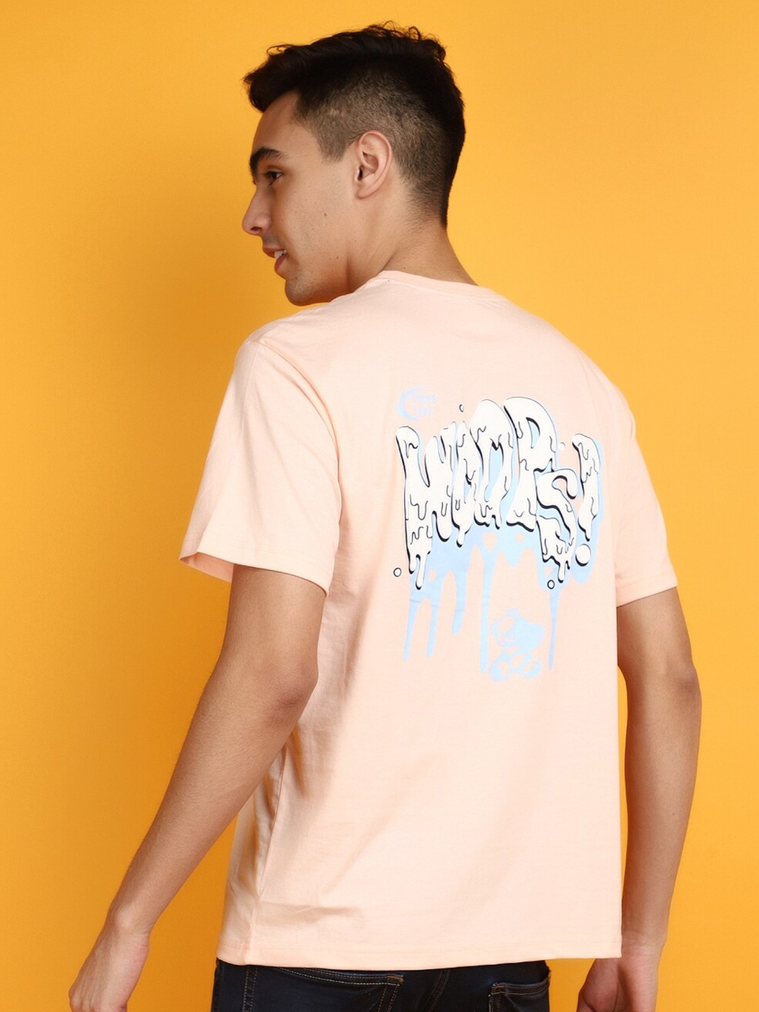 

V-Mart round Neck Short Sleeves Cotton T-shirt, Pink