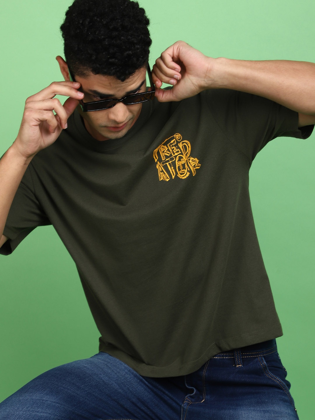

V-Mart Round Neck Short Sleeves T-shirt, Olive
