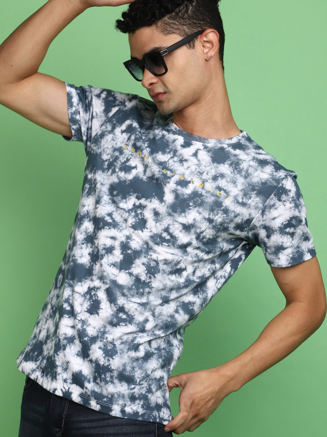 

V-Mart Tie & Dye Round Neck Short Sleeves Regular Fit T-shirt, Blue