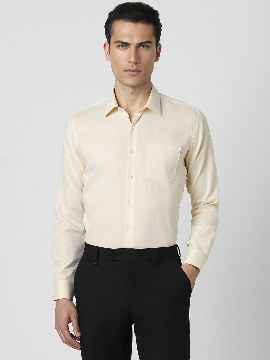 

Van Heusen Slim Fit Pure Cotton Formal Shirt, Yellow