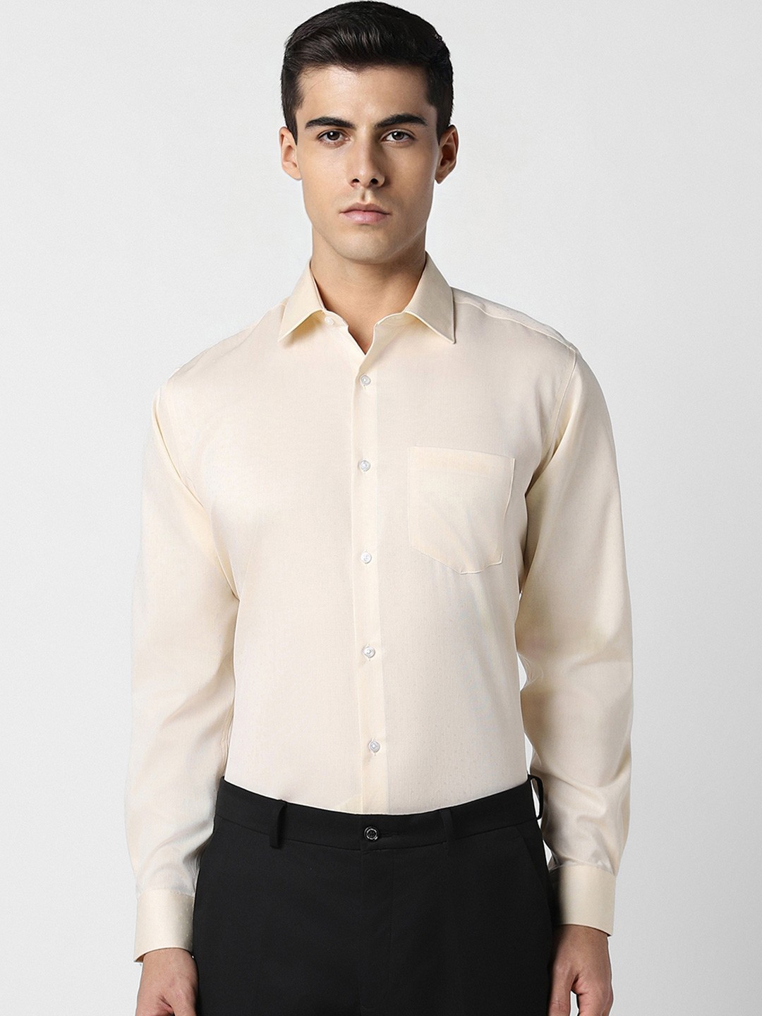 

Van Heusen Men Opaque Formal Shirt, Cream