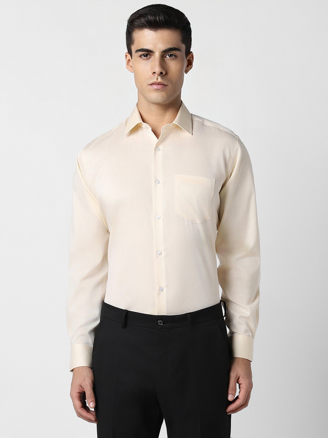 

Van Heusen Spread Collar Pure Cotton Formal Shirt, Cream