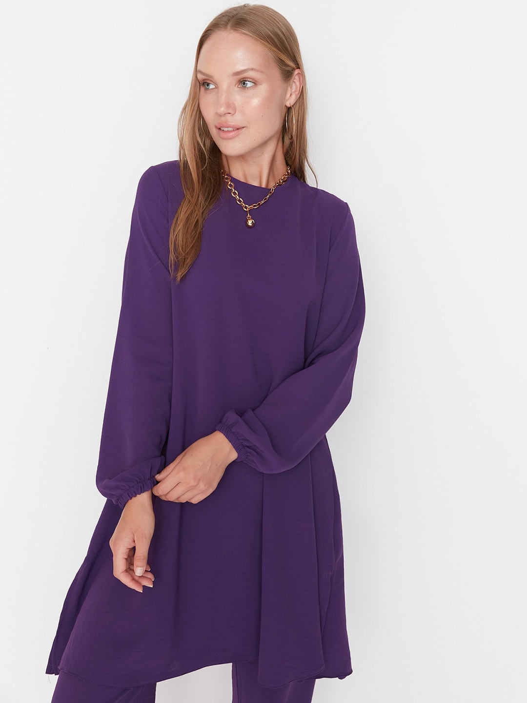 

Trendyol Top & Trousers Co-Ord, Purple