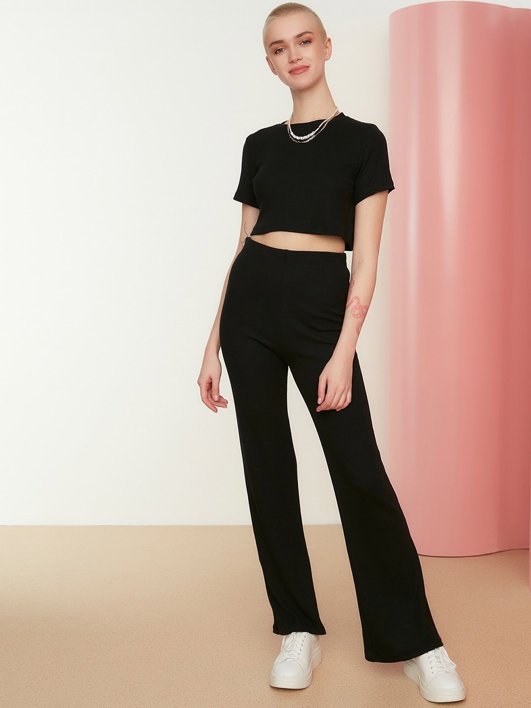 

Trendyol Top & Trousers Co-Ord, Black