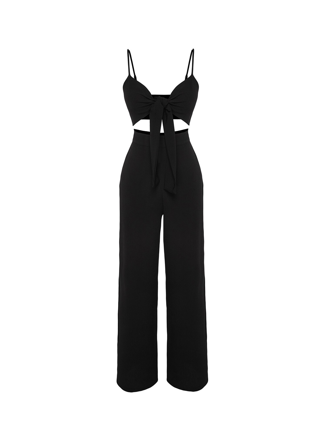 

Trendyol Square Neck Top With Trousers Co-Ords, Black