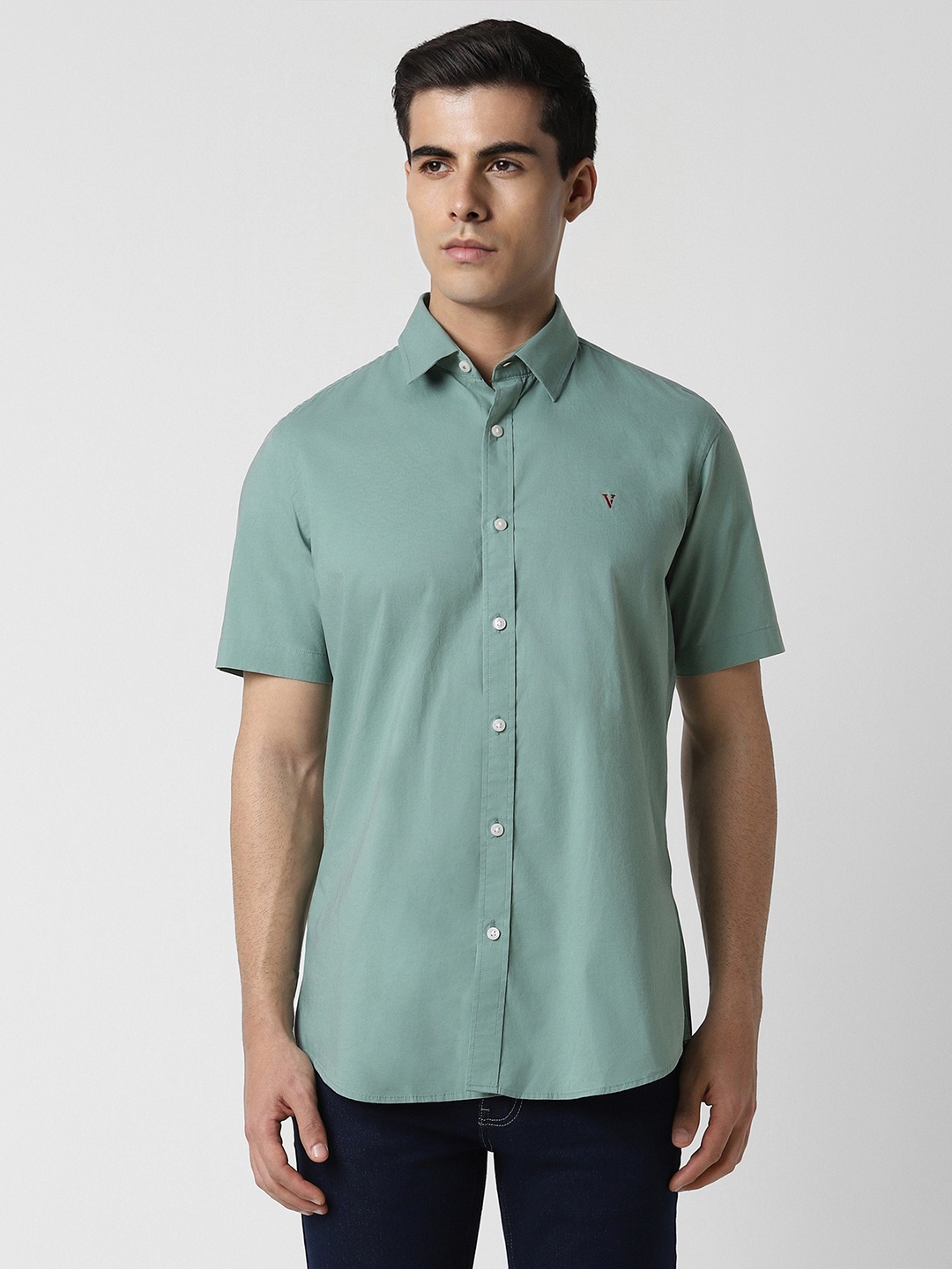 

Van Heusen Sport Men Slim Fit Opaque Casual Shirt, Green