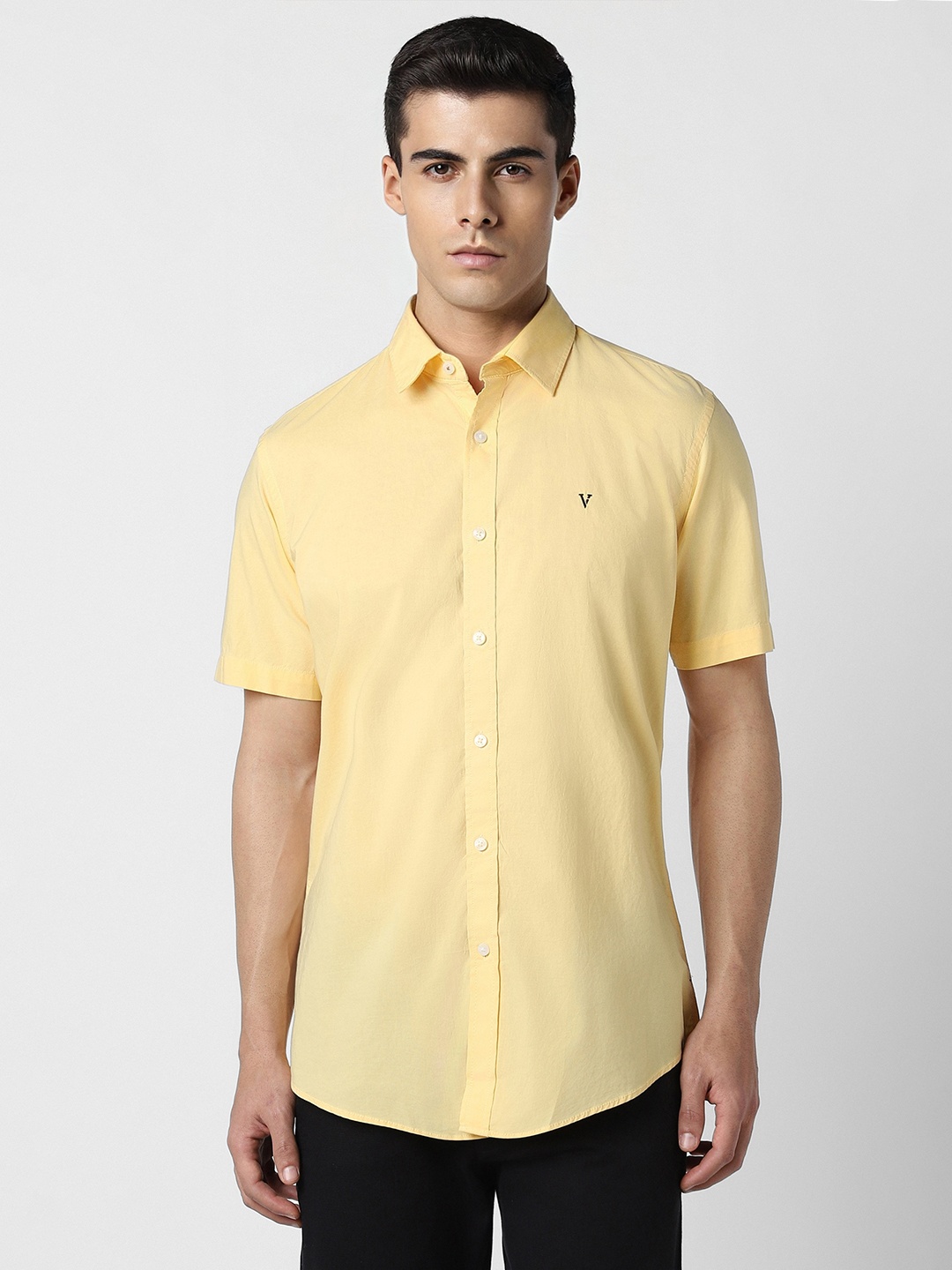 

Van Heusen Sport Slim Fit Pure Cotton Casual Shirt, Yellow