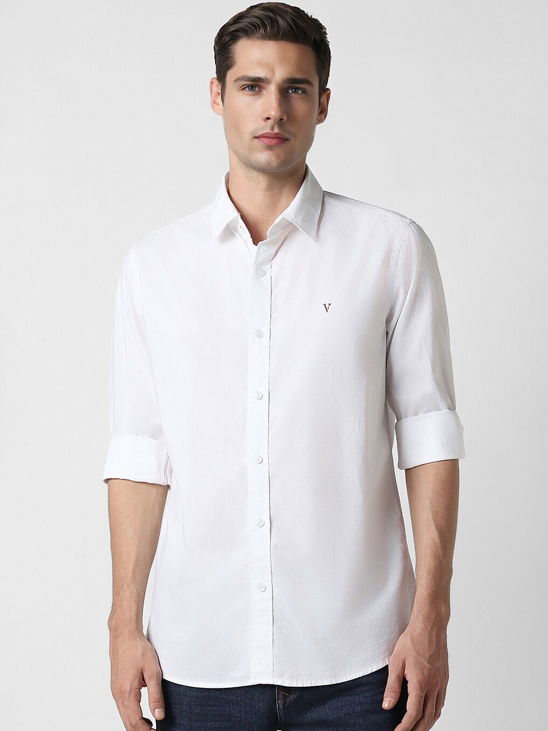 

Van Heusen Sport Slim Fit Opaque Cotton Casual Shirt, White