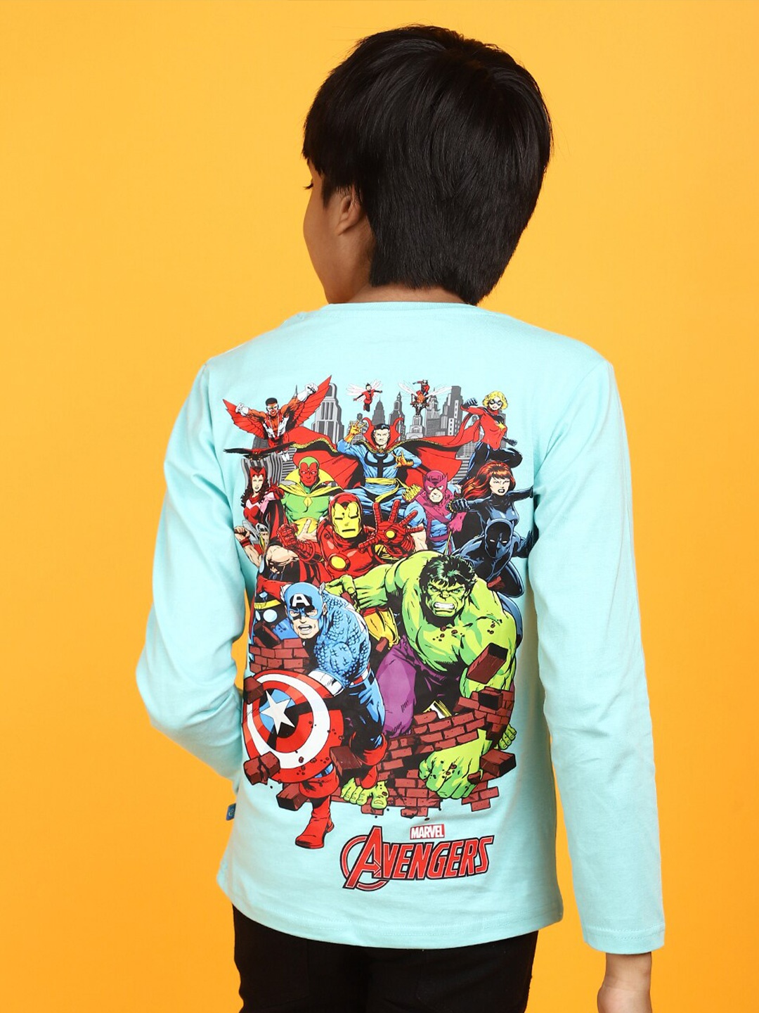 

V-Mart Boys Round Neck Long Sleeves Printed Cotton T-shirt, Blue