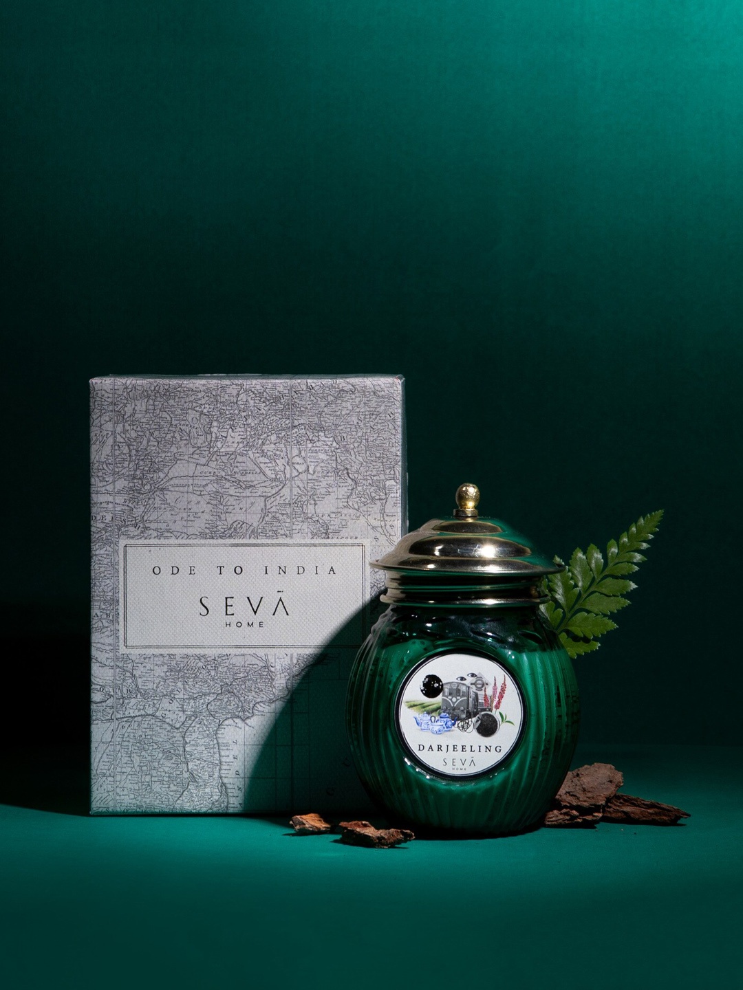 

Seva Home Ode to India Darjeeling Dream Candle, Green