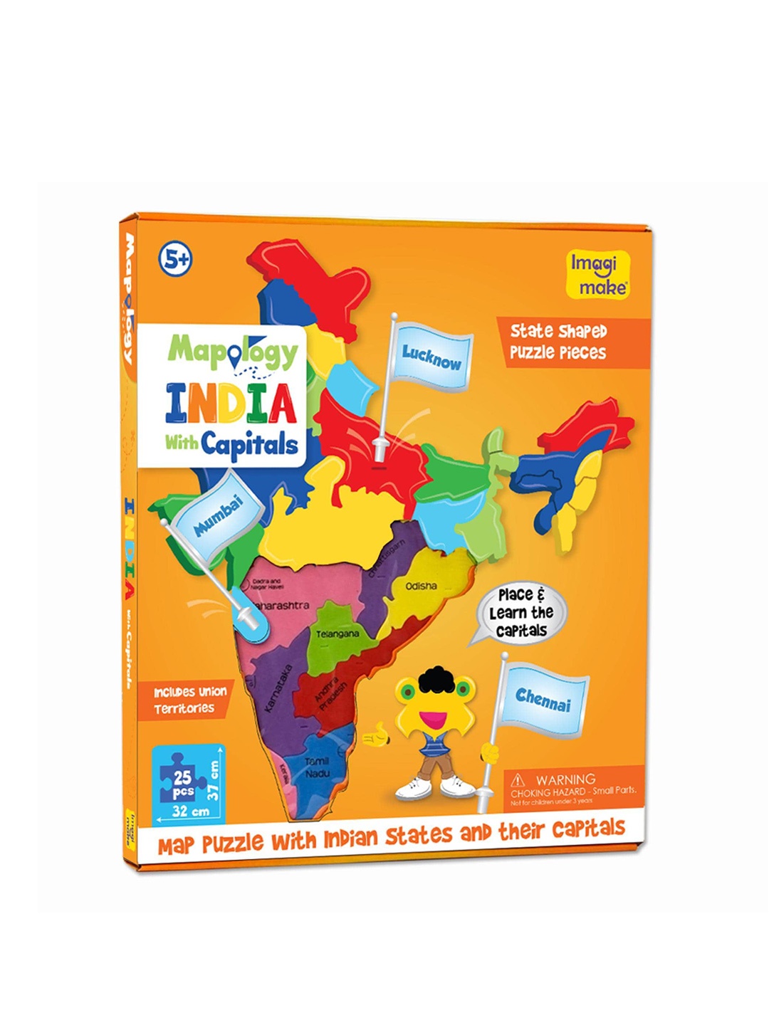 

Imagimake Kids Capitals Of India Map Toy, Green