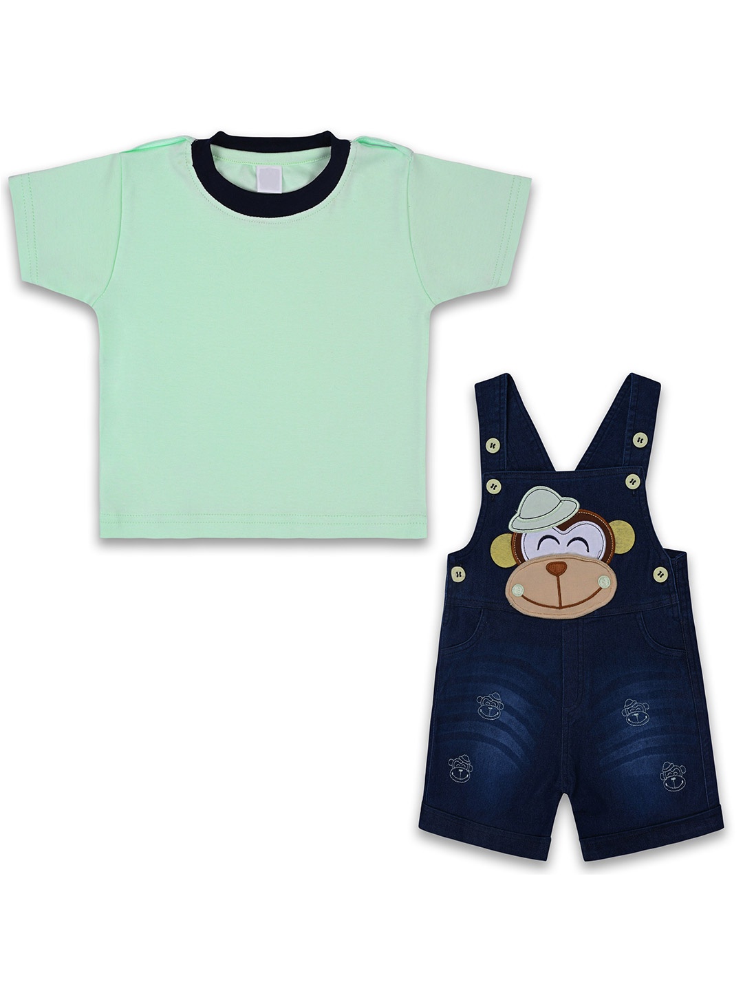 

Wish Karo Boys T-shirt with Dungarees, Green