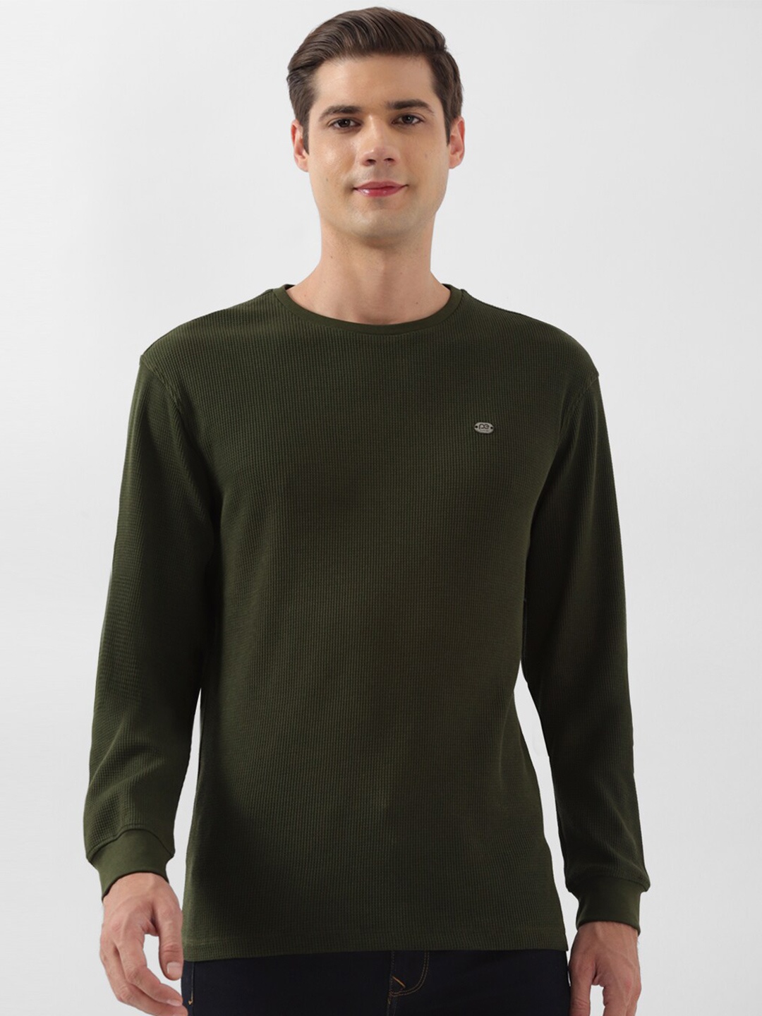 

Peter England Round Neck Long Sleeves T-shirt, Green