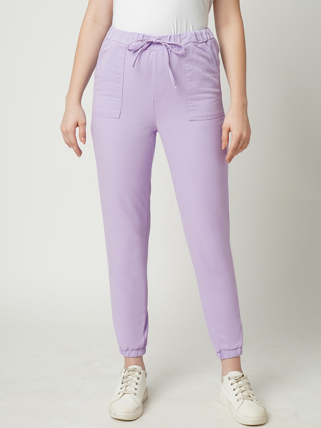 

Kraus Jeans Women Slim Fit High-Rise Joggers, Lavender