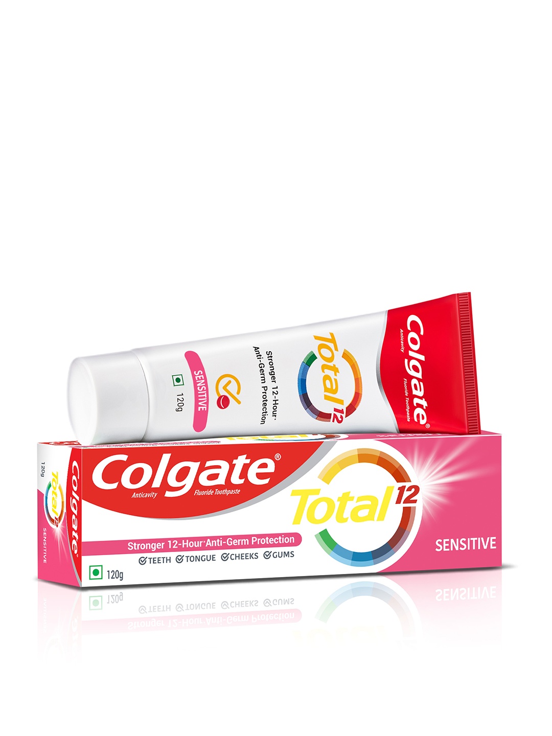 

Colgate Total Sensitive Antibacterial Toothpaste for Whole Mouth Health - 120 g, White