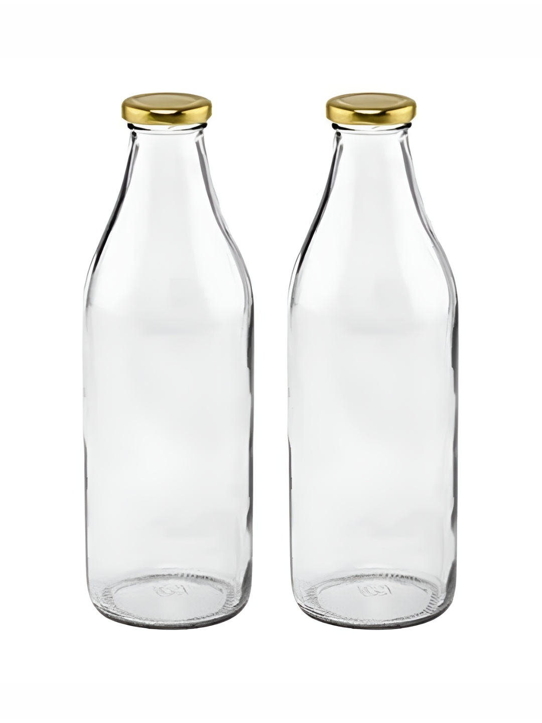 

Satyam Kraft Pack Of 4 Milk Bottle with Lid 1 liter, Transparent