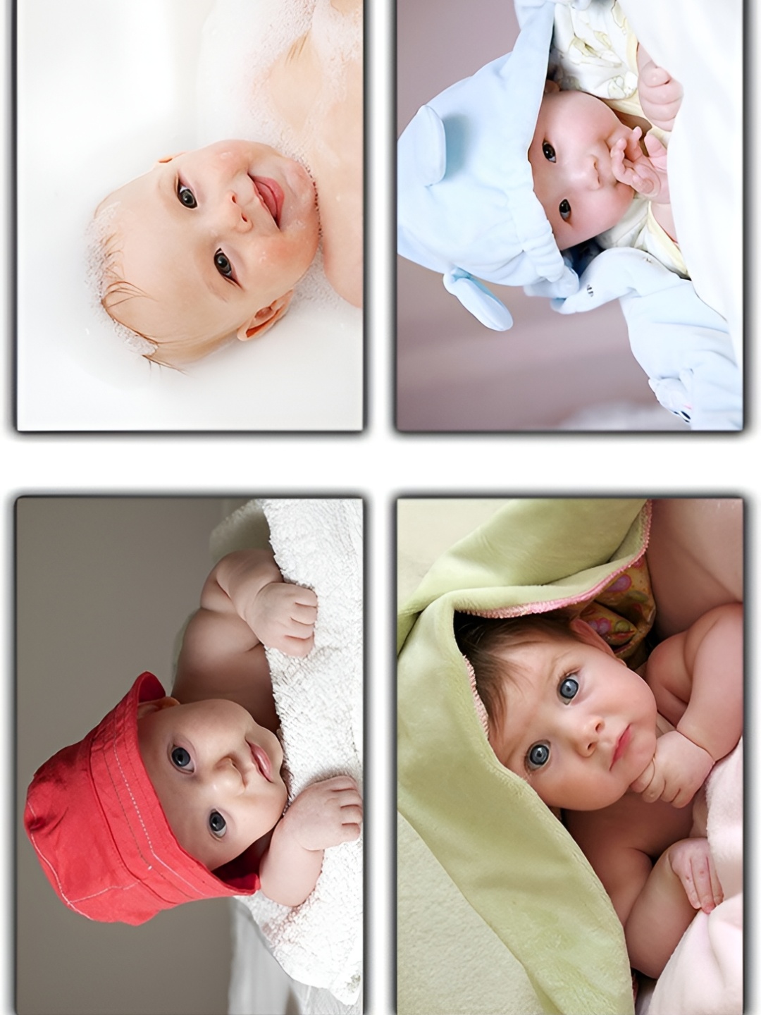 

PnF White & Blue 4 Pieces Photographs Wall Art