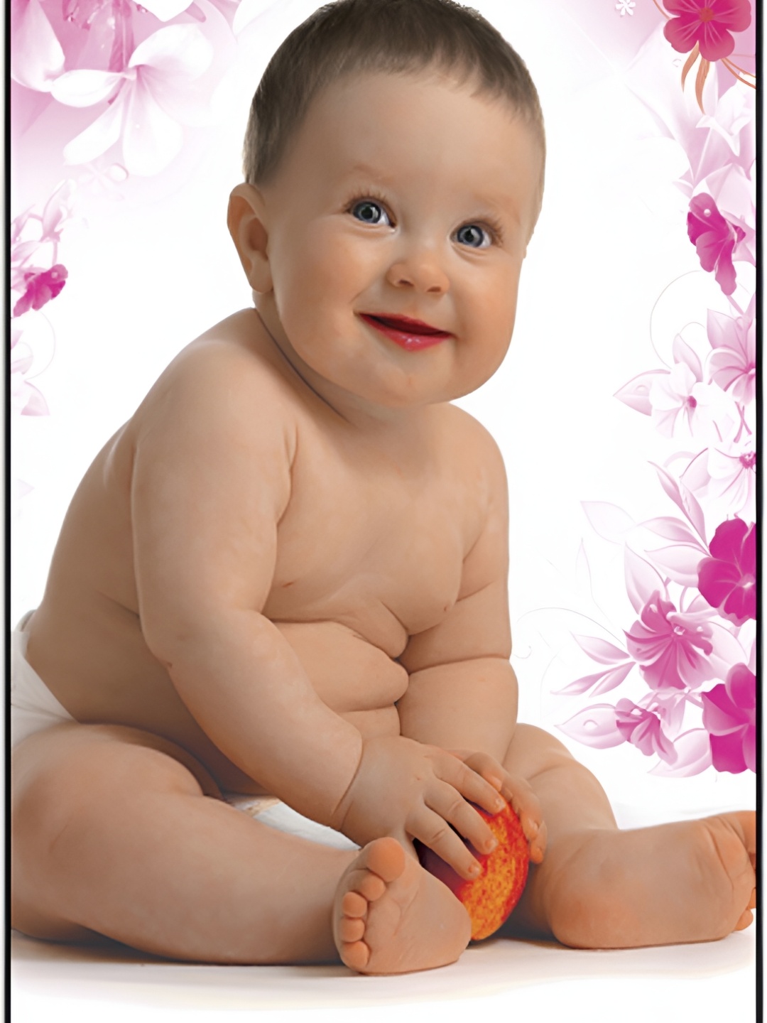 

PnF White & Beige Cute Baby Paper Wall Poster Photograph