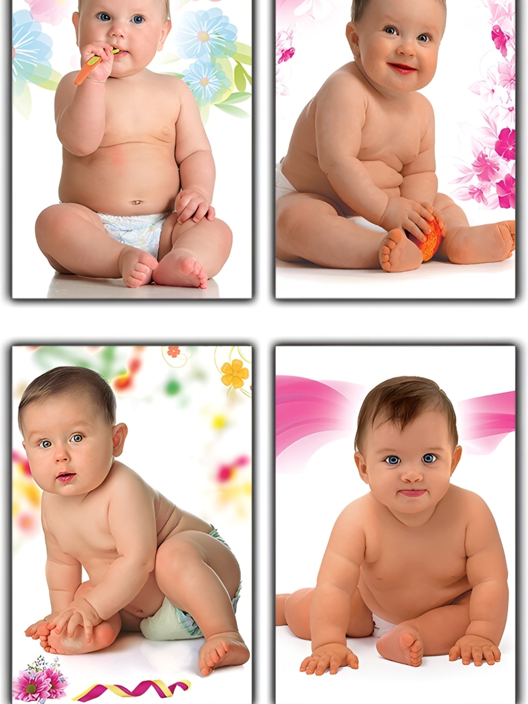 

PnF White & Nude 4 Pieces Photographs Wall Art
