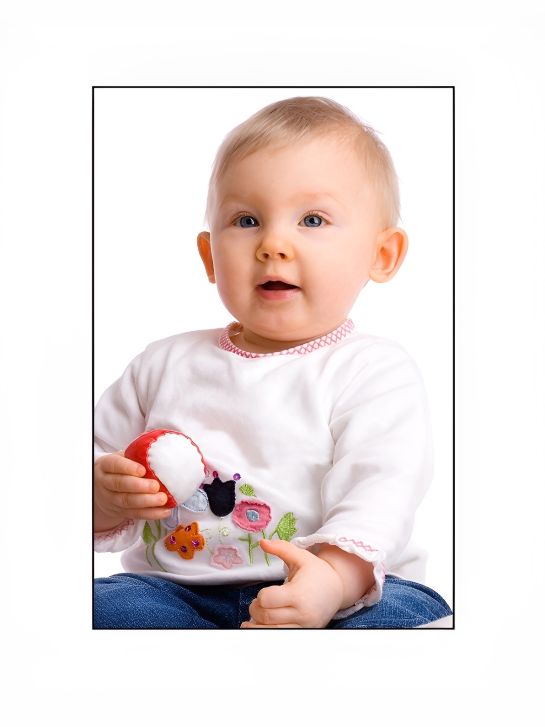 

PnF Beige & White Baby Printed Paper Wall Stickers