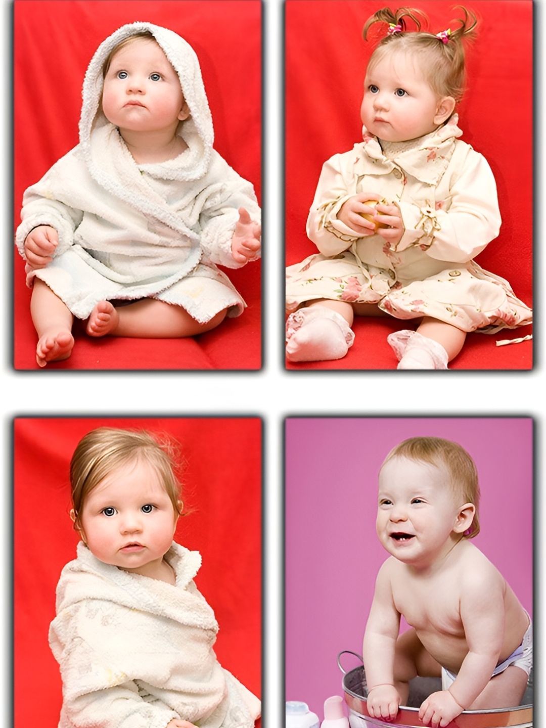 

PnF Red & Purple 4 Pieces Baby Printed Wall Stickers