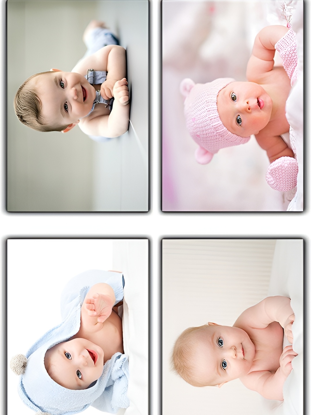 

PnF White & Pink Paper Baby Photographs Wall Art