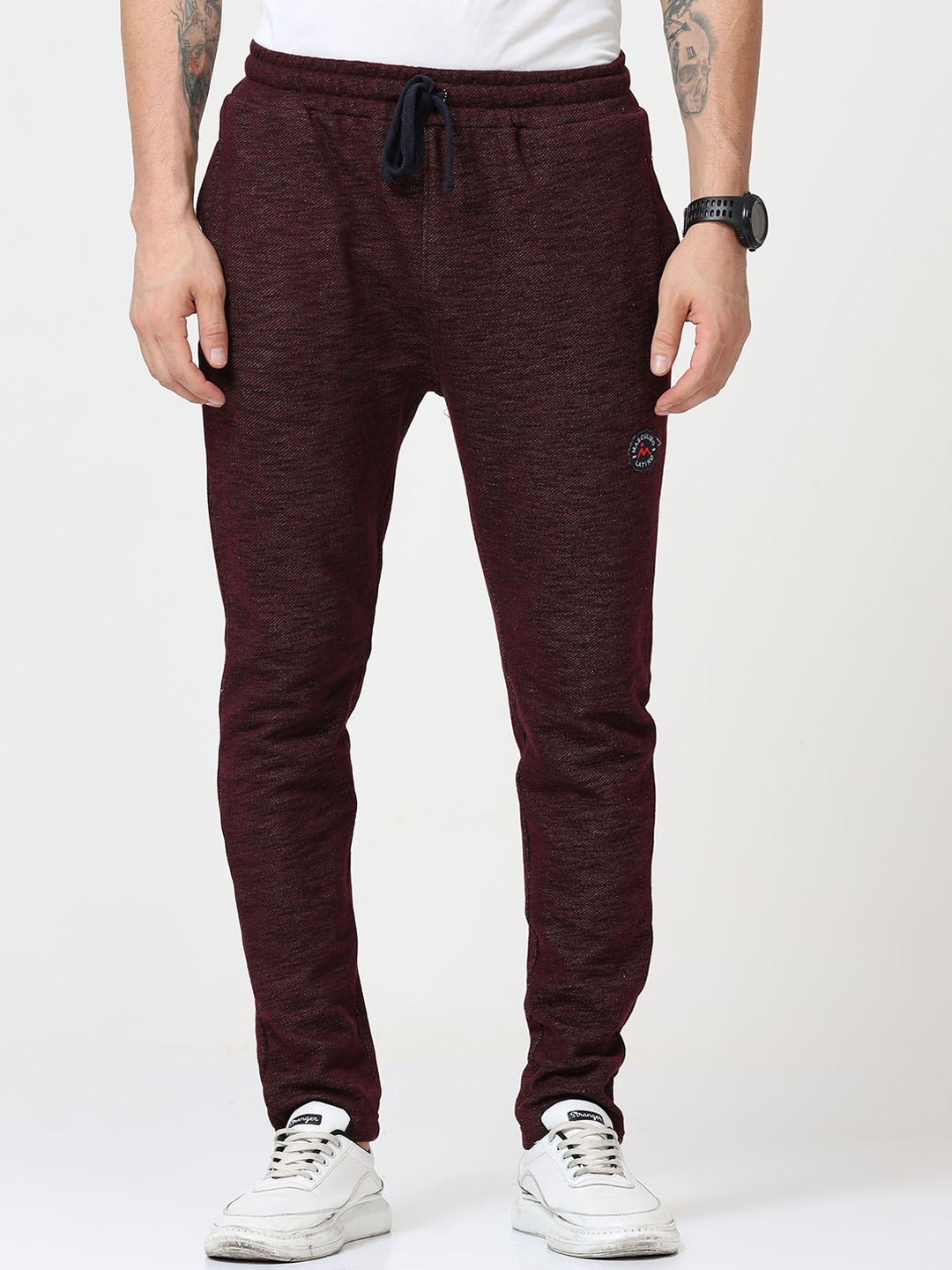 

Masculino Latino Plus Men Cotton Rapid-Dry Track Pants, Maroon