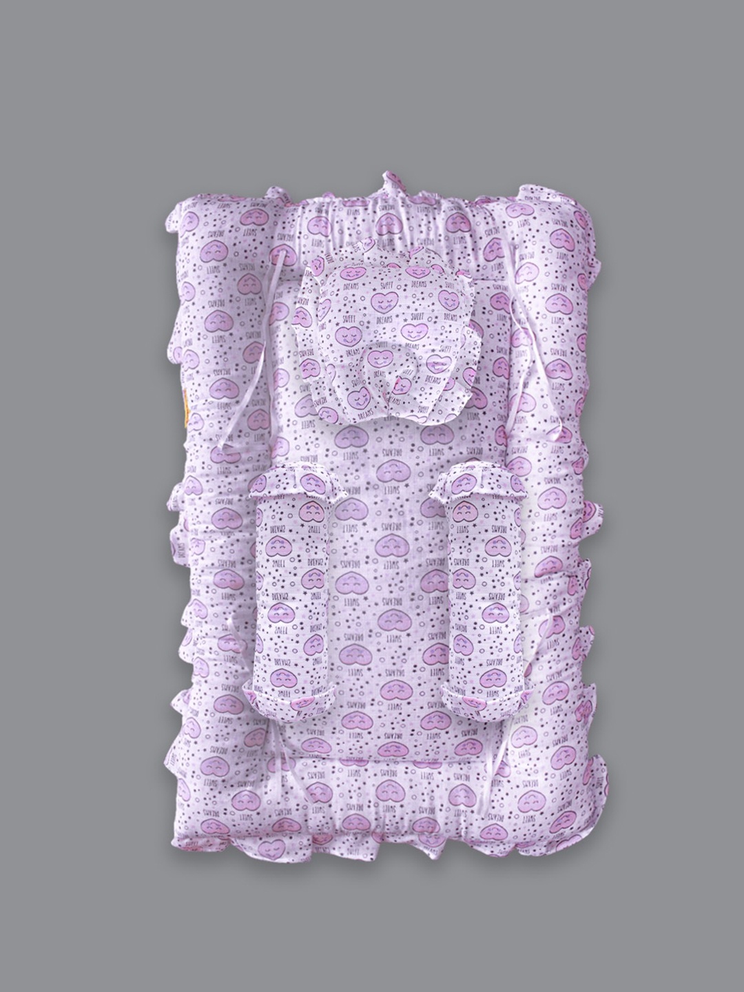 

Born Babies Pink & White Quirky Fine Single Bedding Set