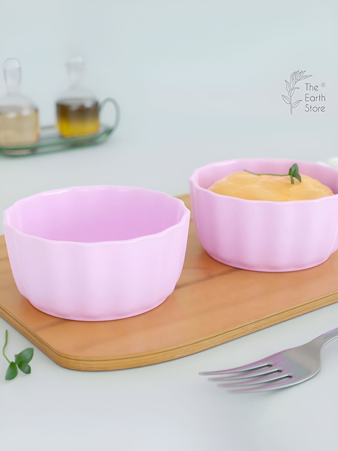 

The Earth Store Frontier Pink Ceramic 2 Pieces Microwave Safe Dip Bowls 90 ml Each